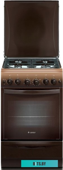 ПГЭ 5102-02 0001 Газовая плита GEFEST ПГЭ 5102-02 0001,  электрическая духовка,  металлическая крышка,  чугун, коричневый