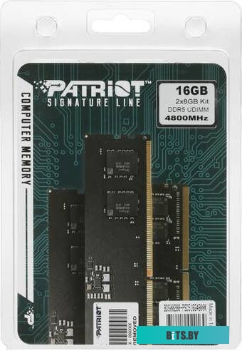 Оперативная память Patriot Signature DDR5 2x8Gb PC5-38400 PSD516G4800K