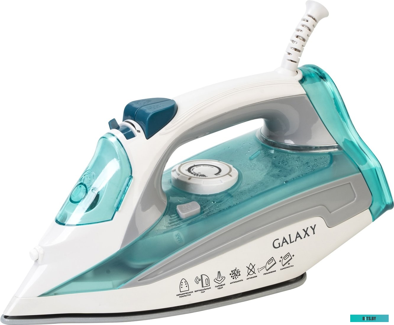 ГЛ6127Л Утюг GALAXY LINE GL 6127,  2200Вт,  бирюзовый/белый [гл6127л]