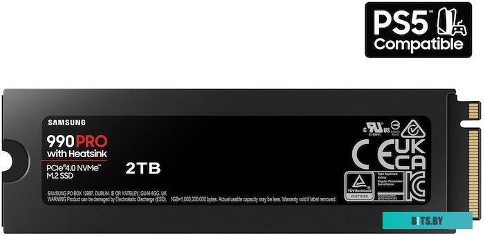 SSD накопитель Samsung 990 Pro с радиатором 4TB MZ-V9P4T0CW