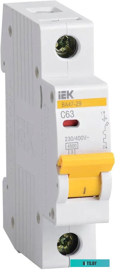 Выключатель автоматический IEK ВА47-29 63A 4.5kA 1П тип C MVA20-1-063-C