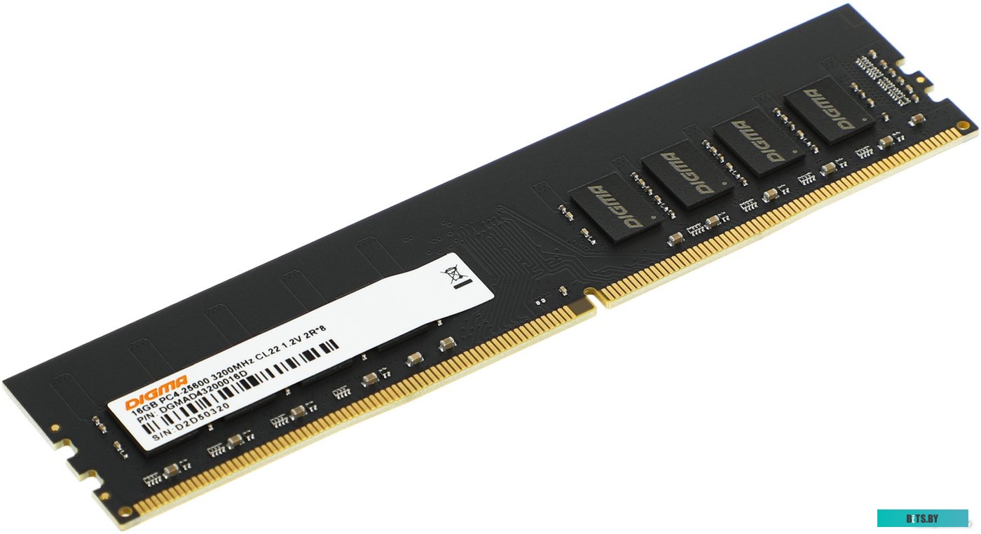 Оперативная память Digma DGMAD43200016D 16ГБ DDR4 3200 МГц.