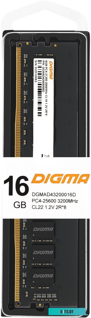 Оперативная память Digma DGMAD43200016D 16ГБ DDR4 3200 МГц.