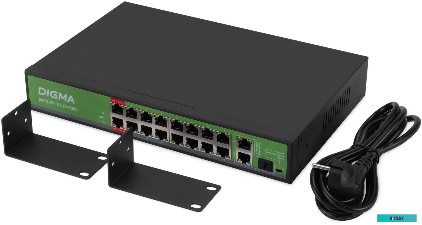 Коммутатор Digma DSP216F-1G-1C-R300