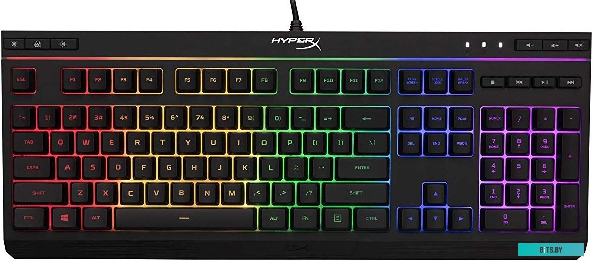 4P4F5AA#ABA Клавиатура HyperX Alloy Core RGB черный USB Multimedia for gamer LED (4P4F5AA#ABA)