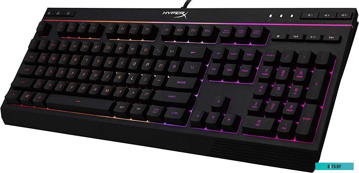 4P4F5AA#ABA Клавиатура HyperX Alloy Core RGB черный USB Multimedia for gamer LED (4P4F5AA#ABA)