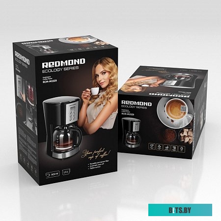RCM-M1529 Кофеварка капельная Red Solution RCM-M1529 900Вт черный/серебристый