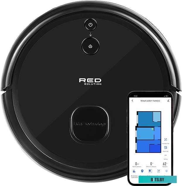 RV-RL6000S Пылесос-робот Red Solution RV-RL6000S 35Вт черный/черный