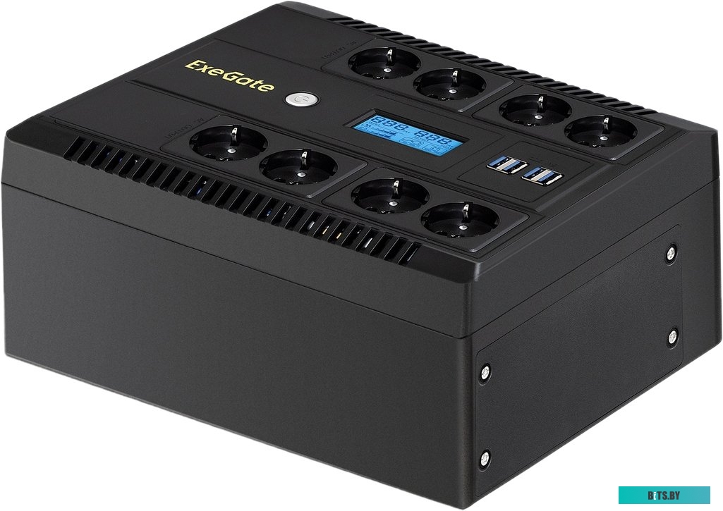 Источник бесперебойного питания Exegate NEO Smart LHB-1000.LCD.AVR.8SH.CH.RJ.USB EX293858RUS