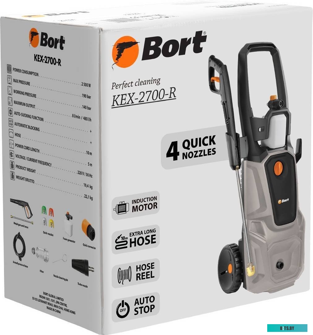 Мойка высокого давления Bort KEX-2700-R [93416145]