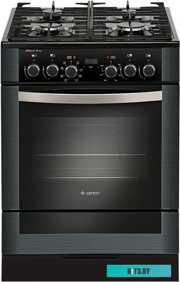 ПГЭ 6502-03 0044 Газовая плита GEFEST ПГЭ 6502-03 0044,  электрическая духовка,  без крышки,  чугун, черный