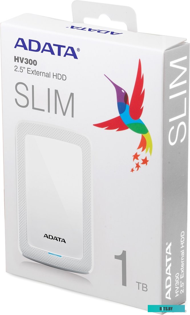 Внешний жесткий диск ADATA HV300 AHV300-1TU31-CWH 1TB (белый)