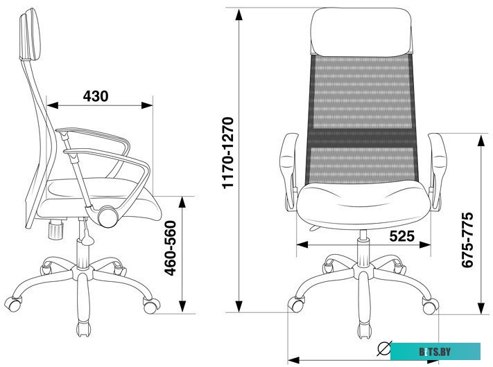 Офисное кресло (Стул) Бюрократ KB-6N (черный) <KB-6N/SL/B/TW-11>