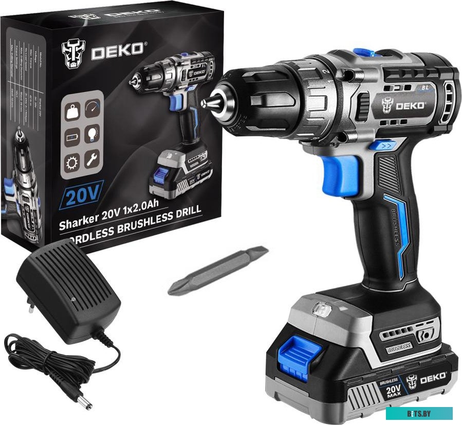 Дрель-шуруповерт Deko Sharker 063-4037 (с 1-им АКБ)
