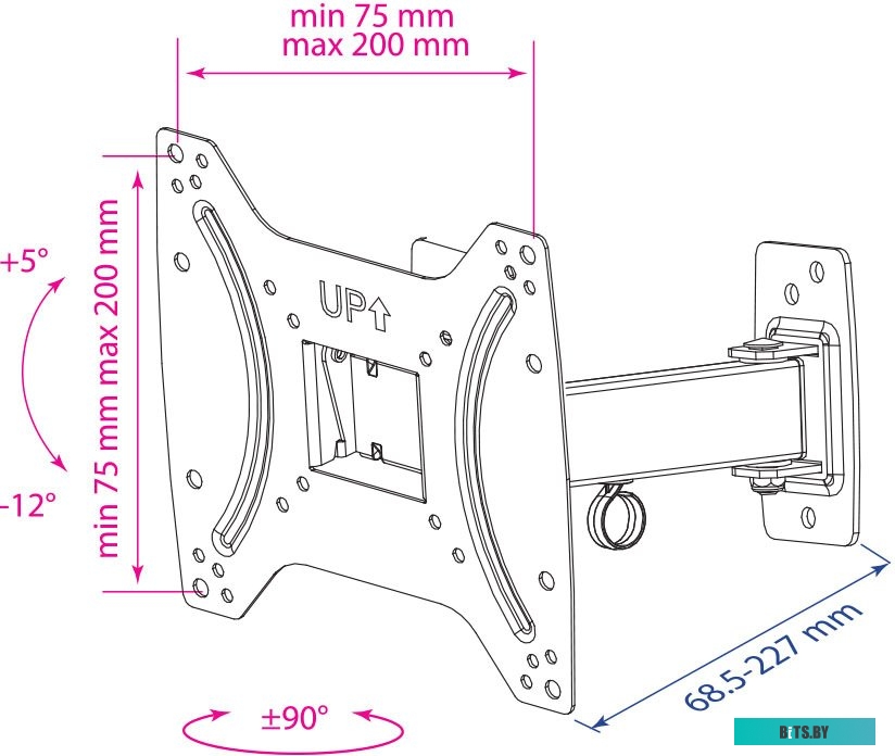Кронштейн для телевизора Kromax OPTIMA-203 (черный)