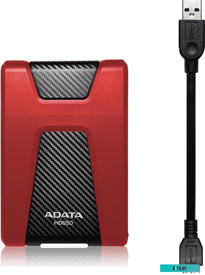Внешний жесткий диск ADATA DashDrive Durable HD650 AHD650-1TU31-CRD 1TB (красный)