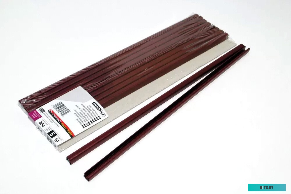 Металлический канал для переплета OPUS Classic Slim 304x5 мм OCHSLIMMI30410BOR (10 шт, бордовый)