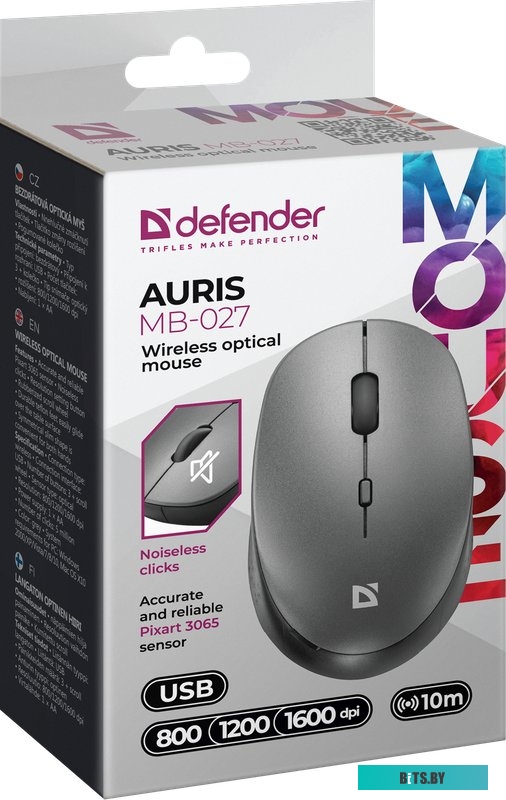 Мышь Defender Auris MB-027 (серый)