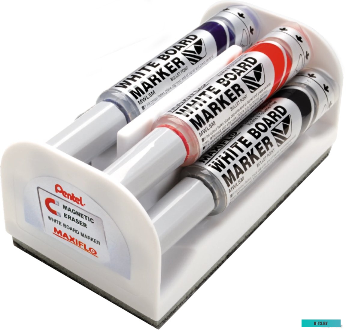Набор маркеров Pentel Maxiflo MWL5M-4N (4 шт, ассорти, со щеткой)