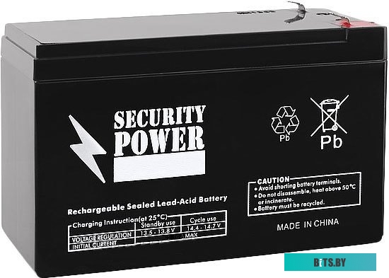 Аккумулятор для ИБП Security power SP 12-1,3 F1 (12В/1.3 А·ч) <8126>