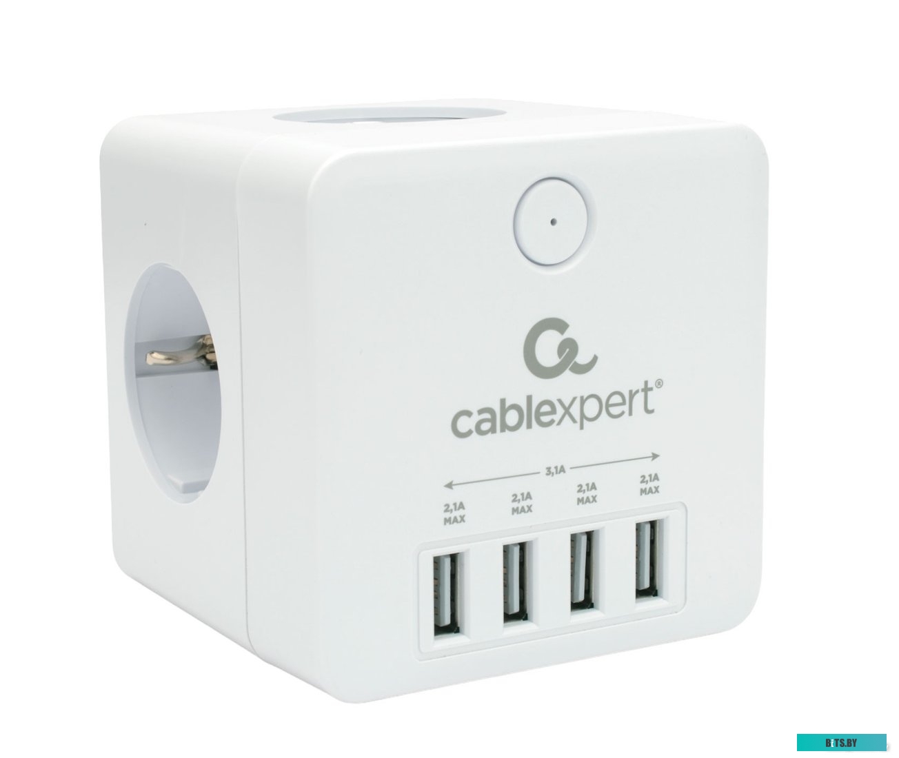 Сетевой фильтр Cablexpert CUBE-4-U4-W