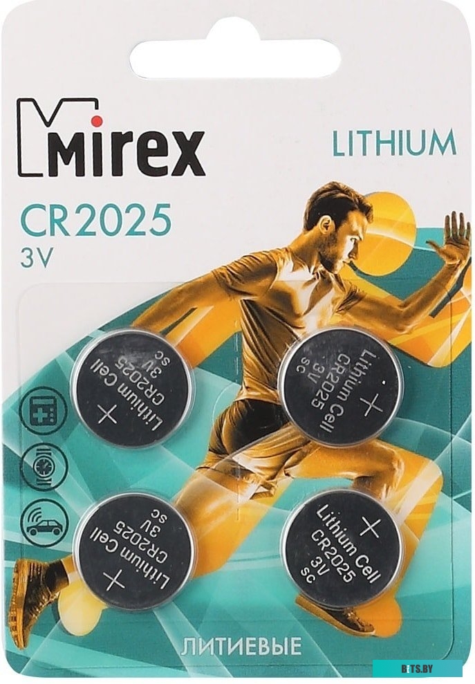 Батарейки Mirex CR2025 4 шт 23702-CR2025-E4