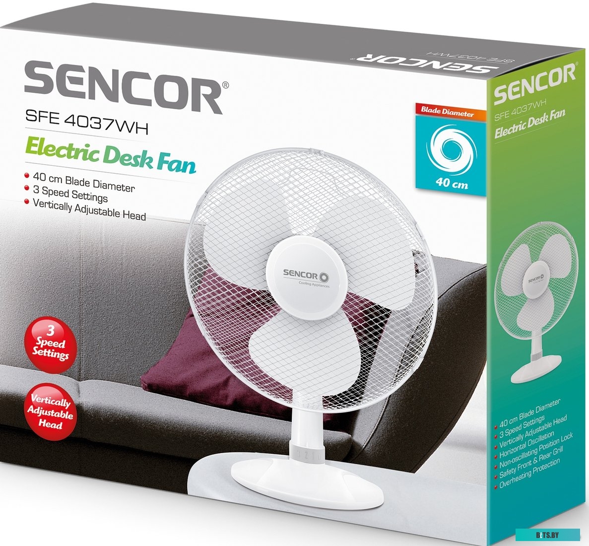 Вентилятор Sencor SFE 4037WH