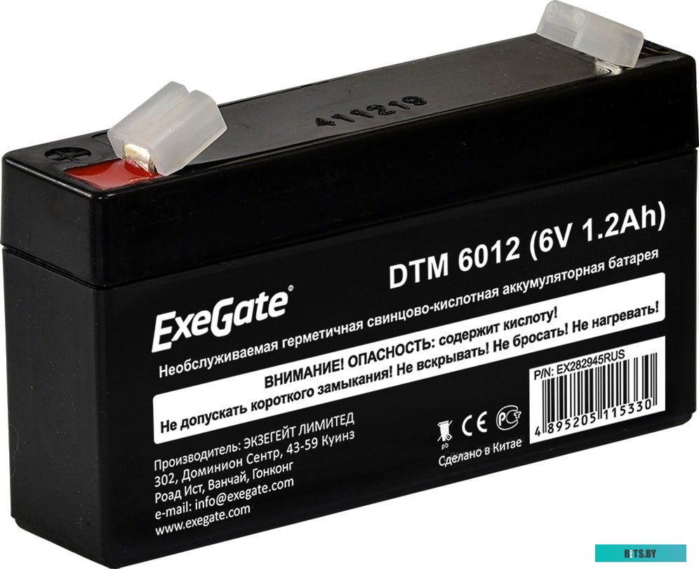 Аккумулятор для ИБП ExeGate DTM 6012 (6В, 1.2 А·ч) <EX282945RUS>