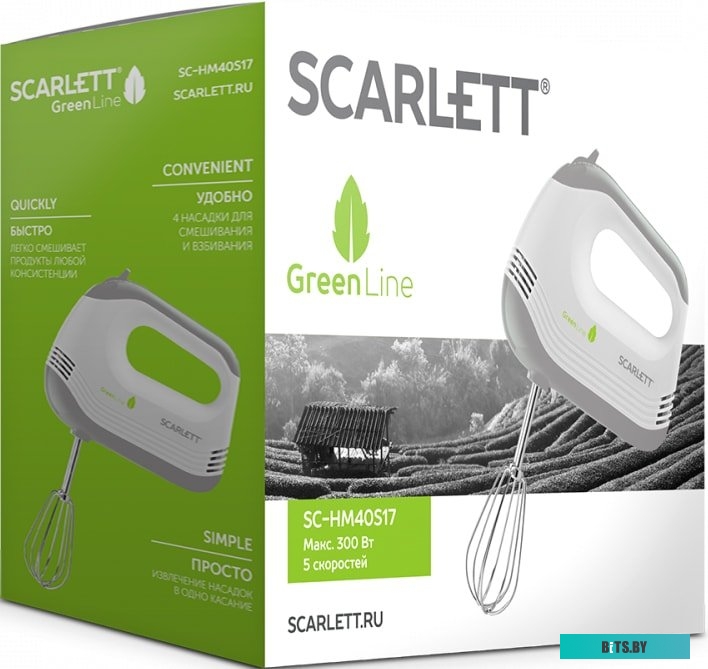 HM40S17 Миксер ручной Scarlett SC-HM40S17 300Вт белый