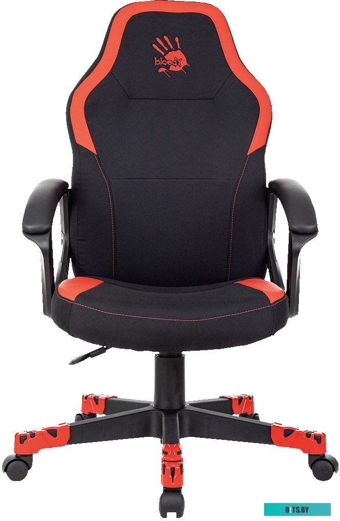 BLOODY GC-190 Кресло игровое A4Tech Bloody GC-190 черный/красный текстиль/эко.кожа крестов. пластик