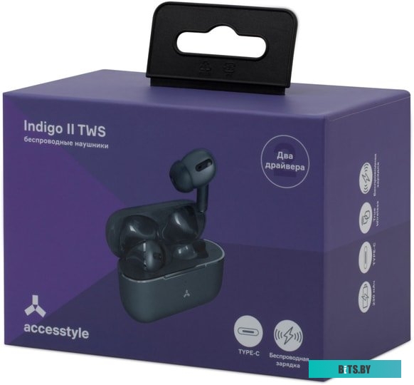 Наушники AccesStyle Indigo II TWS (черный)