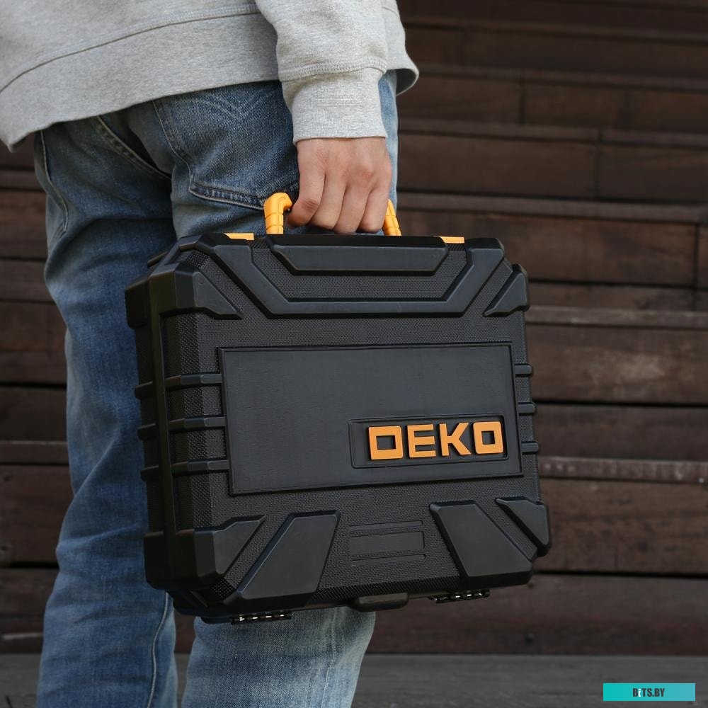 Дрель-шуруповерт Deko DKCD20FU-Li SET 195 063-4135 (с 2-мя АКБ, кейс, набор оснастки)