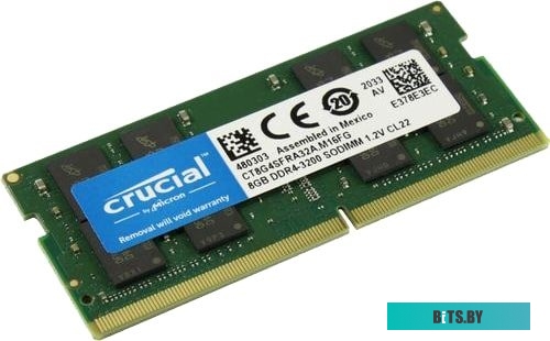 Модуль памяти Crucial 16GB DDR4 SODIMM PC4-25600 CT16G4SFRA32A