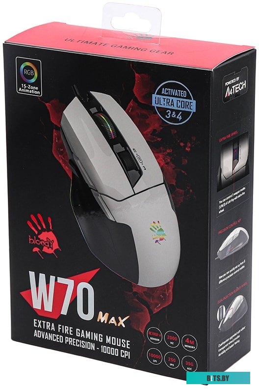 Мышь A4Tech Bloody W70 Max (белый)