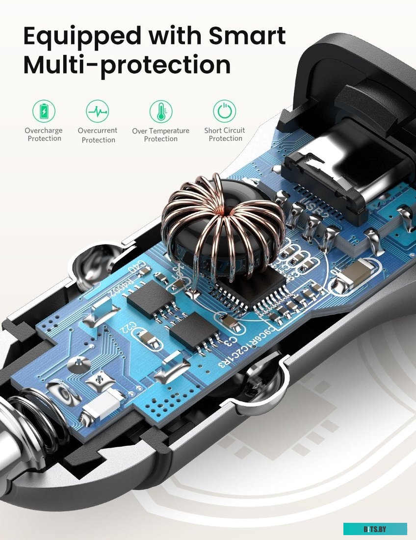 Автомобильное зарядное Ugreen CD130 30780
