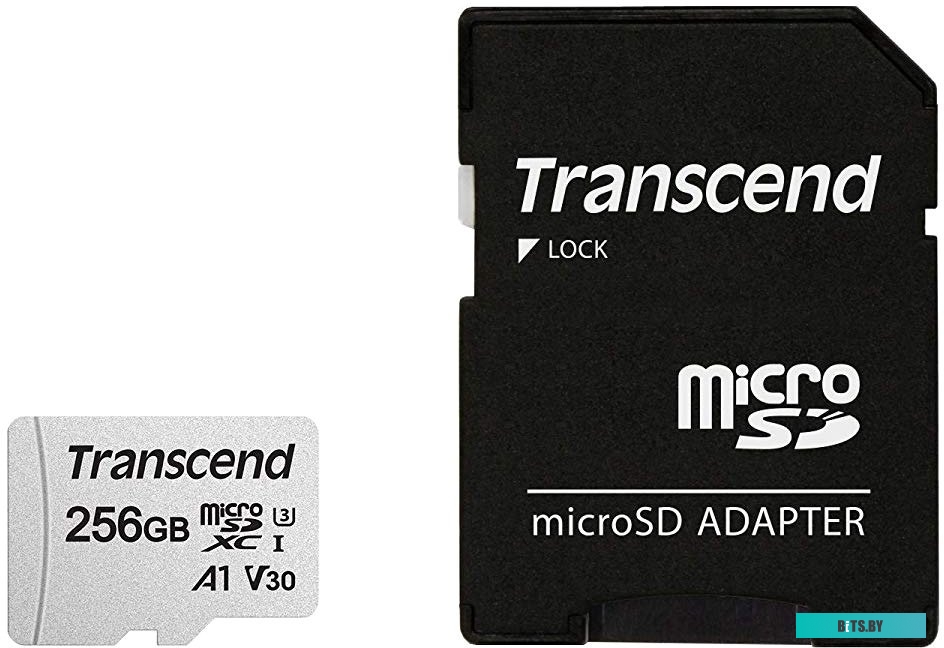 Карта памяти Transcend 300S 256GB (с адаптером) <TS256GUSD300S-A>
