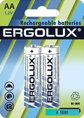 Аккумуляторы Ergolux AA 2700mAh 2 шт. NHAA2700BL2