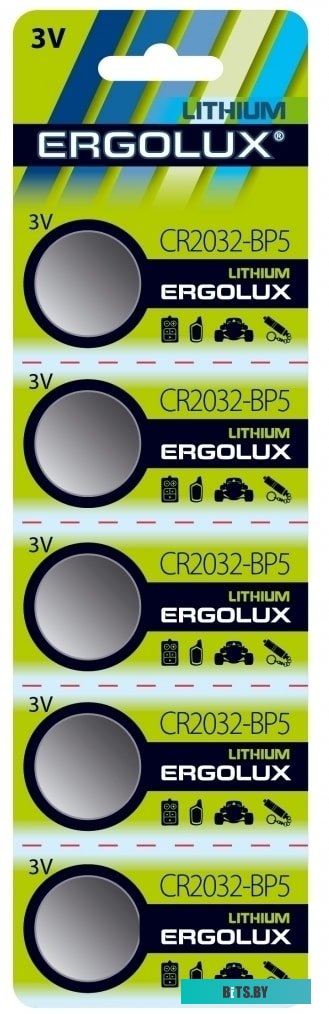 Батарейки Ergolux CR2032 BL-5 5 шт