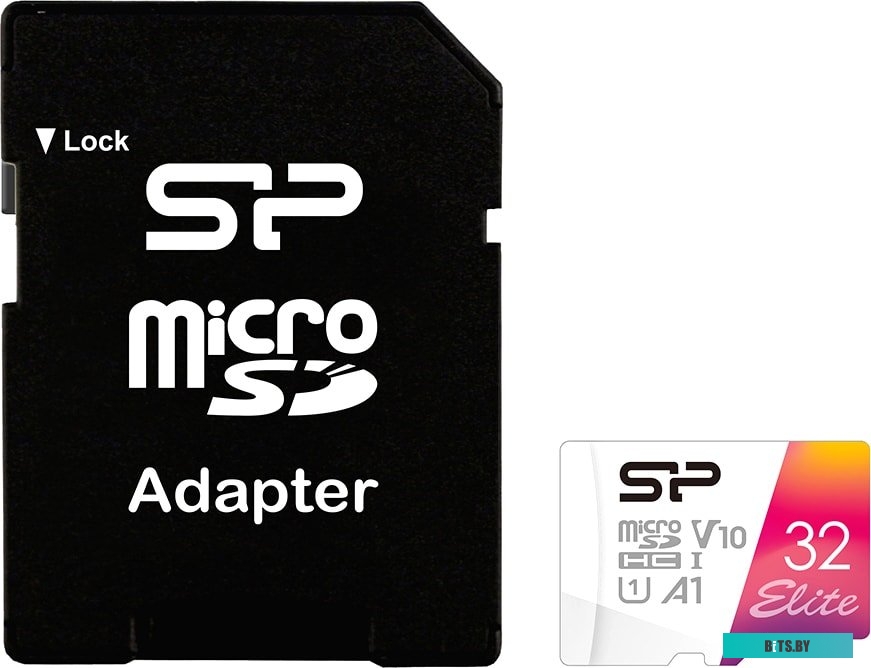 Карта памяти Silicon Power Elite microSDHC SP032GBSTHBV1V20SP 32GB (с адаптером)