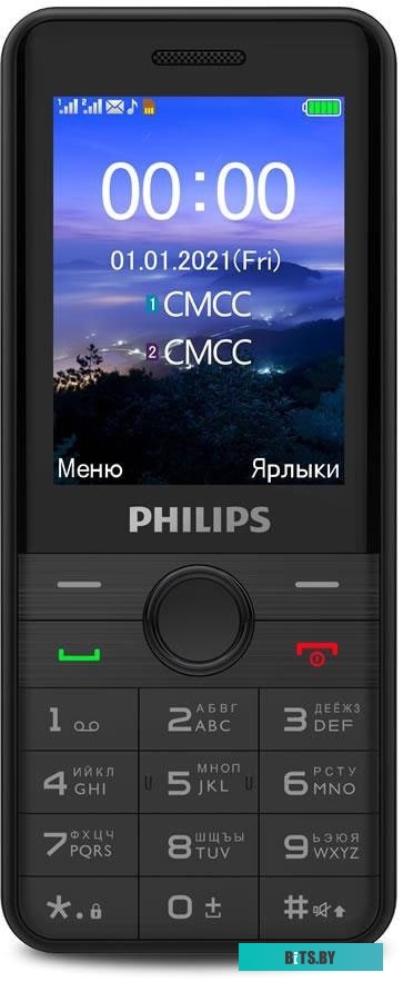 Кнопочный телефон Philips Xenium E172 (черный)