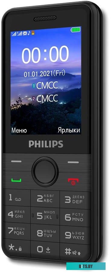 Кнопочный телефон Philips Xenium E172 (черный)