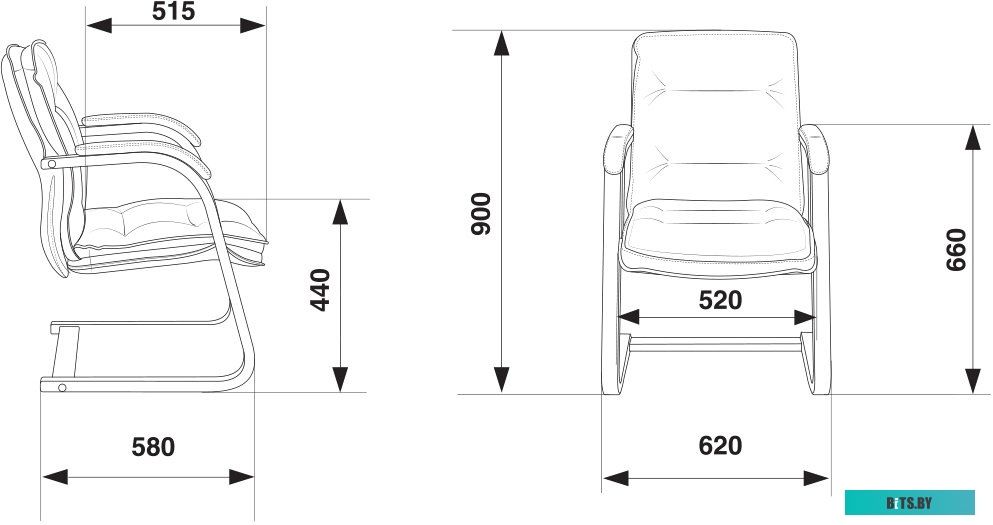 Офисное кресло (Стул) Бюрократ T-9927WALNUT-AV (черный) <T-9927WALNUT-AV/BL>