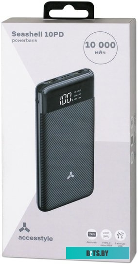Портативное зарядное устройство AccesStyle Seashell 10PD (черный)