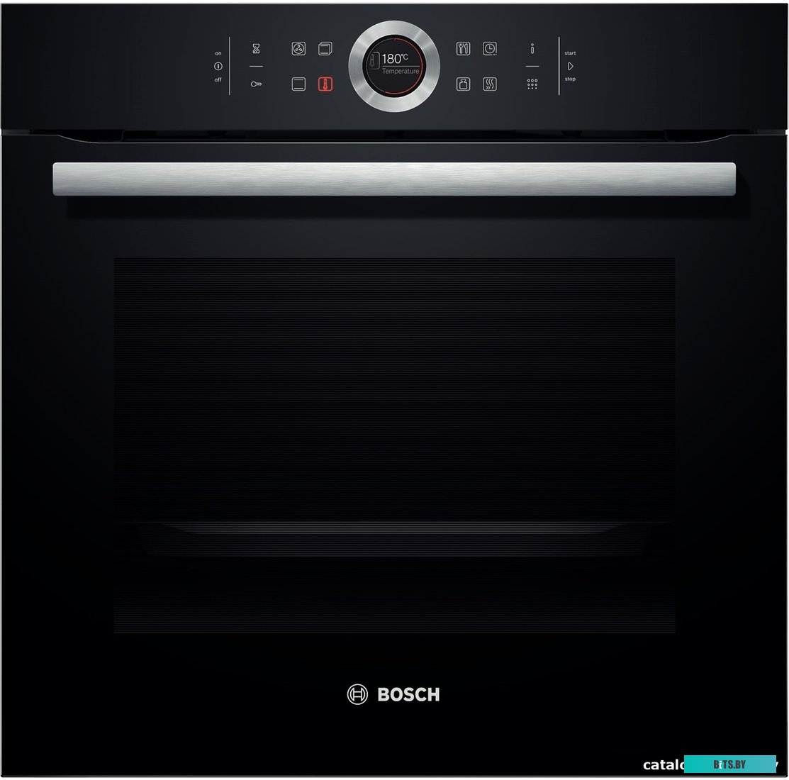 HBG675BB1 59.5x59.5x54.8 см, 71л, дисплей, 8 режимов, пиролиз, 4 стекла, черный