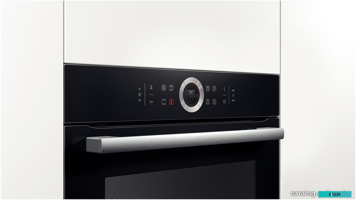 HBG675BB1 59.5x59.5x54.8 см, 71л, дисплей, 8 режимов, пиролиз, 4 стекла, черный