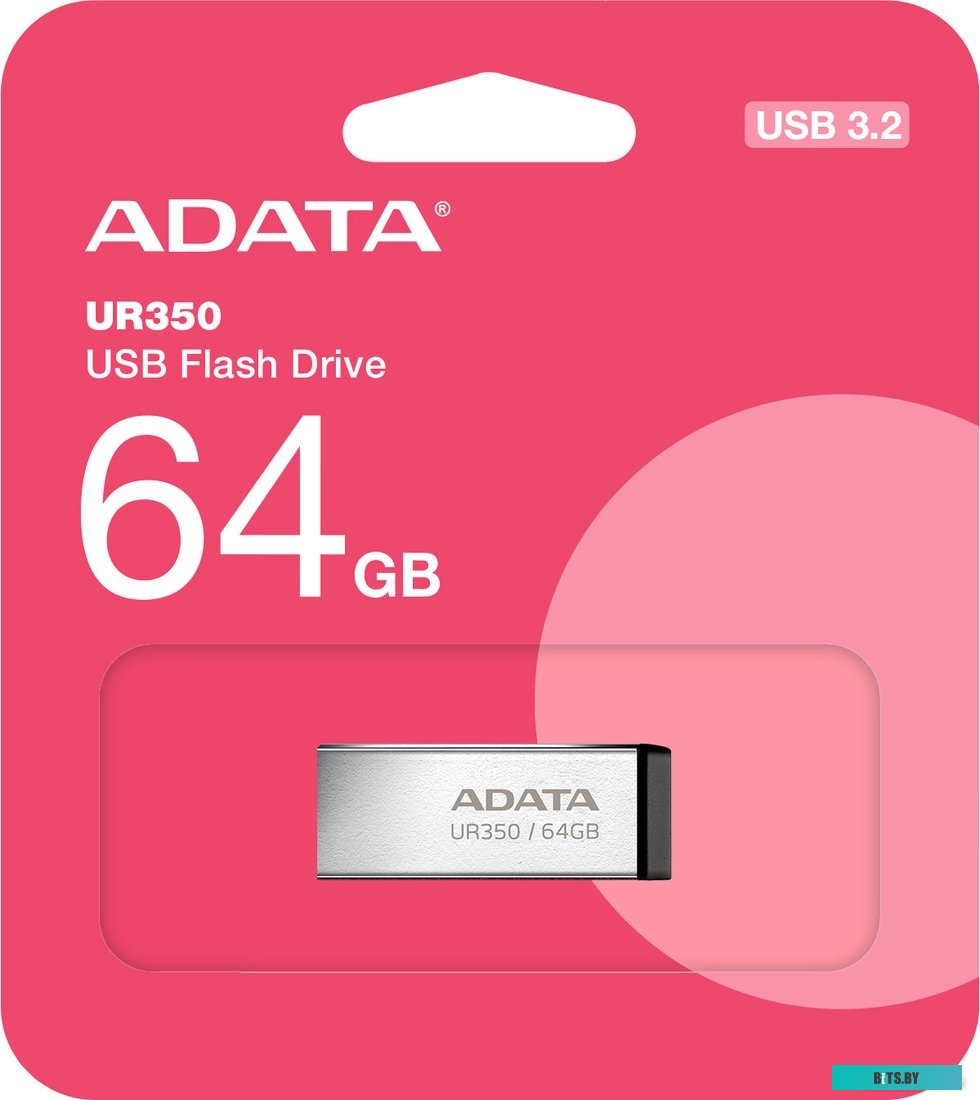 USB Flash ADATA UR350 64GB UR350-64G-RSR/BK(серебристый/черный)