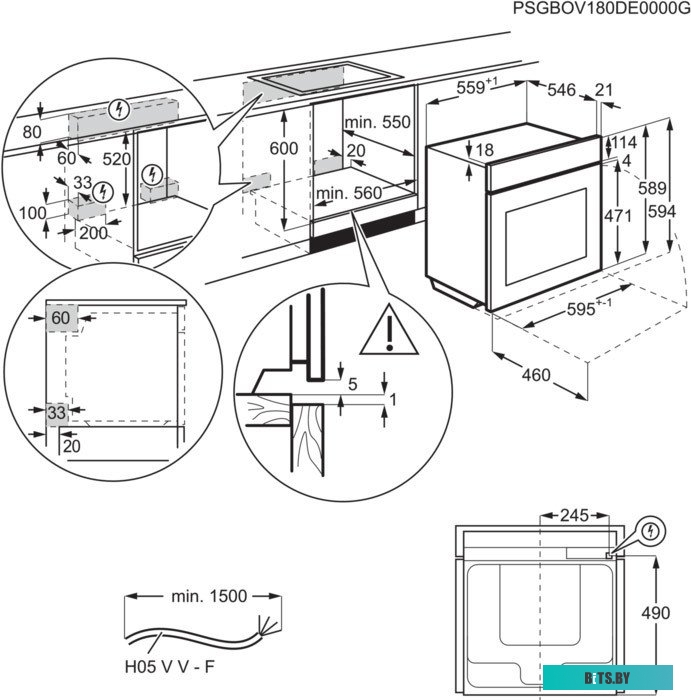 KOEAP31WT Встраиваемые электрические духовки ELECTROLUX/ Духовой шкаф SenseCook, основной цвет - матовый черный, сенсорный цветной дисплей Dynamic Tou