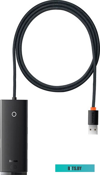 USB-хаб Baseus Lite Series 4-Port USB-A WKQX030101 (1 м, черный)