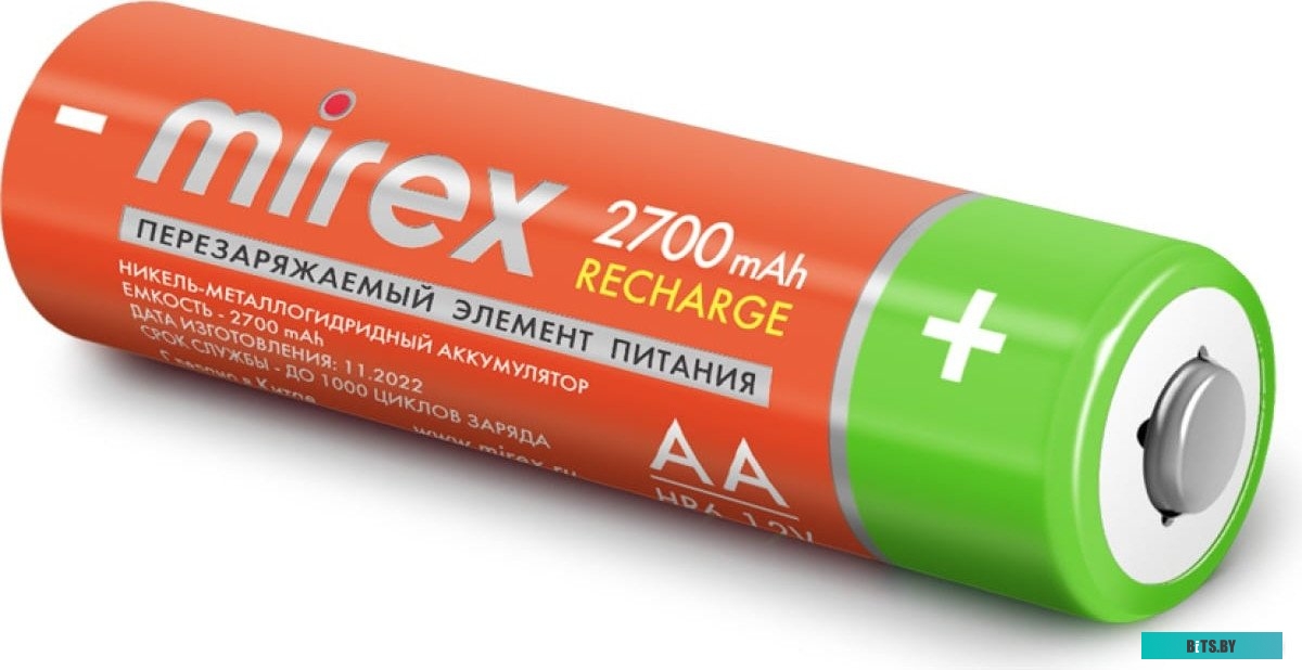 Аккумулятор Mirex HR6/AA 2500mAh 1.2V 23702-HR6-25-E4