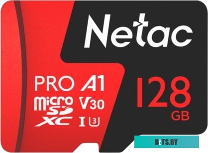 Карта памяти Netac P500 Extreme Pro 128GB NT02P500PRO-128G-R + адаптер